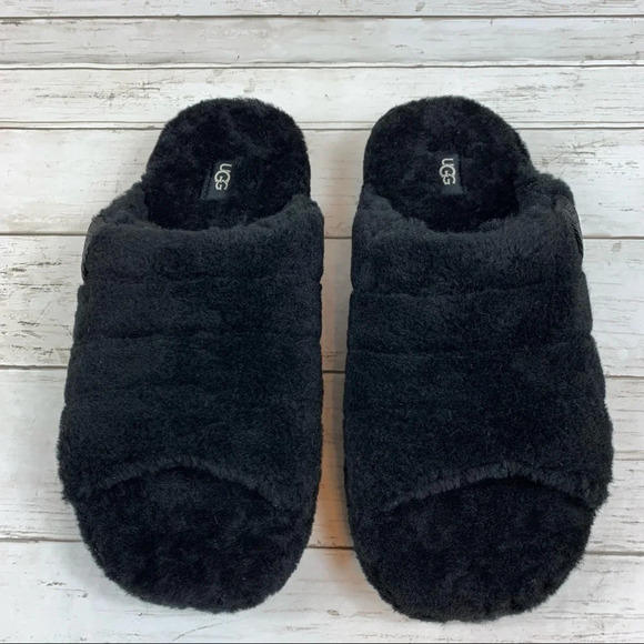 UGG Fluff You Black Slippers main image 12